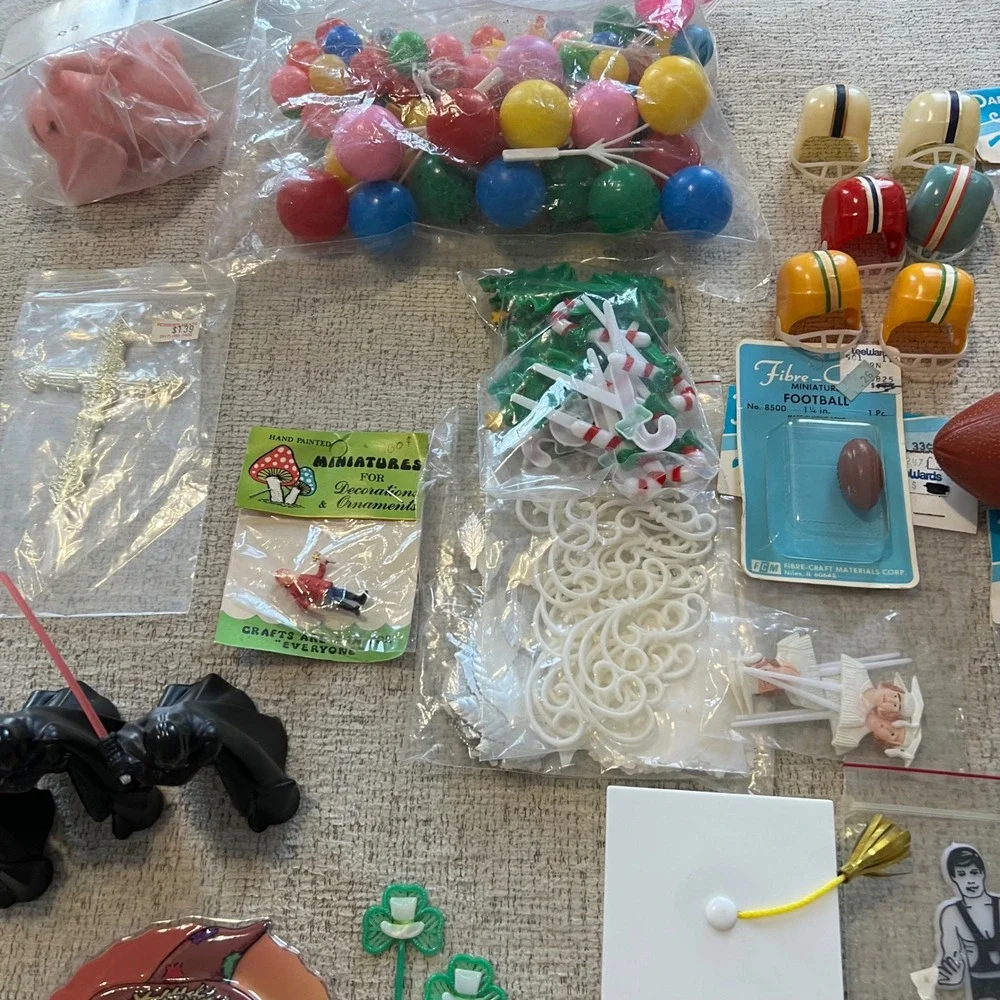 Vintage Lot Cake Toppers Decor Holiday Birthday Disney Garfield Sports Baby More
